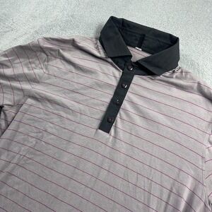 Lululemon Evolution Polo Shirt Men Medium Gray Short Sleeve Golf Travel Casual